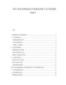 2025-2030射頻前端芯片集成化趨勢(shì)與5G終端適配性報(bào)告