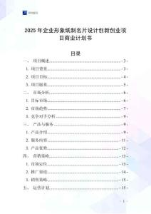 2025年企業(yè)形象紙制名片設(shè)計(jì)創(chuàng)新創(chuàng)業(yè)項(xiàng)目商業(yè)計(jì)劃書