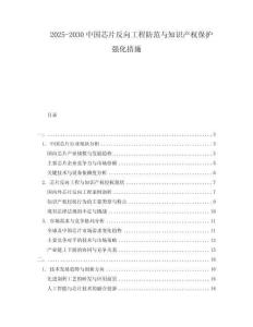 2025-2030中國芯片反向工程防范與知識產權保護強化措施