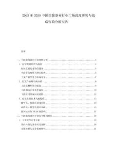2025至2030中國攝像器材行業(yè)市場深度研究與戰(zhàn)略咨詢分析報(bào)告