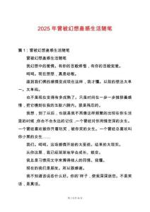 2025年曾被幻想蠱惑生活隨筆