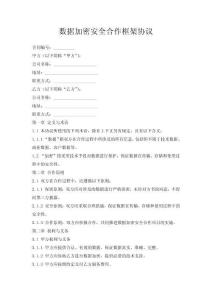 數(shù)據(jù)加密安全合作框架協(xié)議