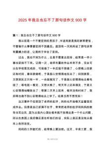 2025年我總也忘不了那句話作文900字