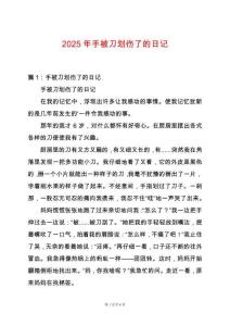2025年手被刀劃傷了的日記