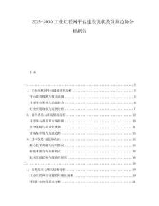 2025-2030工業互聯網平臺建設現狀及發展趨勢分析報告