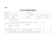 員工安全環(huán)保履職考核表