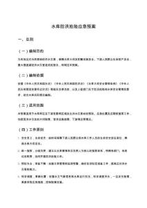 水庫防洪搶險應急預案