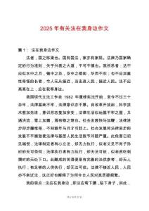 2025年有關(guān)法在我身邊作文