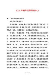 2025年新年團聚飯的作文