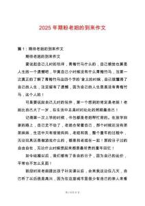 2025年期盼老姐的到來(lái)作文