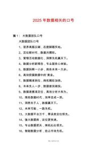 2025年數(shù)據(jù)相關(guān)的口號