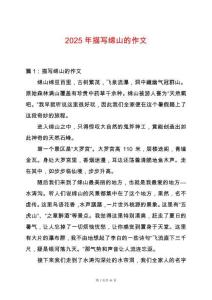 2025年描寫綿山的作文