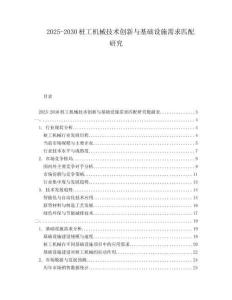 2025-2030樁工機械技術創新與基礎設施需求匹配研究