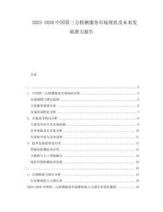 2025-2030中國第三方檢測服務市場現狀及未來發展潛力報告