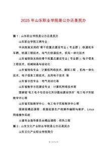 2025年山東職業學院是公辦還是民辦