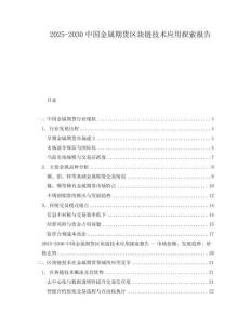 2025-2030中國金屬期貨區塊鏈技術應用探索報告
