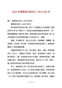 2025年曬曬我們班的牛人作文600字