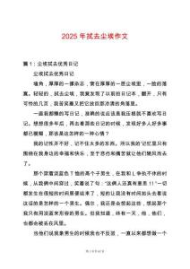 2025年拭去塵埃作文