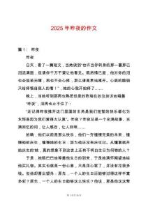 2025年昨夜的作文