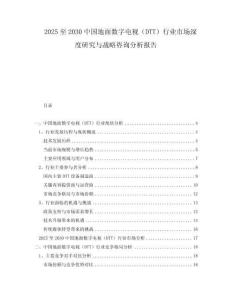 2025至2030中國地面數字電視（DTT）行業市場深度研究與戰略咨詢分析報告