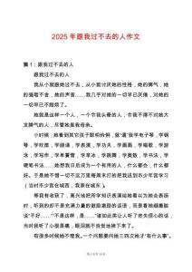 2025年跟我過不去的人作文