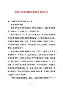 2025年鐵的新四軍觀后感00字