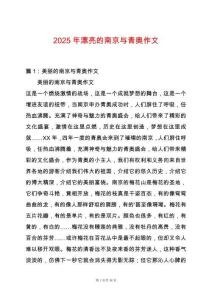 2025年漂亮的南京與青奧作文