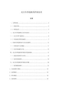 北方冬季道路養護新技術