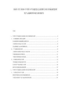 2025至2030中國(guó)卡車速度記錄器行業(yè)市場(chǎng)深度研究與戰(zhàn)略咨詢分析報(bào)告
