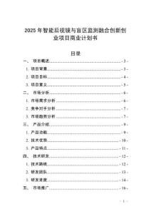 2025年智能后視鏡與盲區監測融合創新創業項目商業計劃書