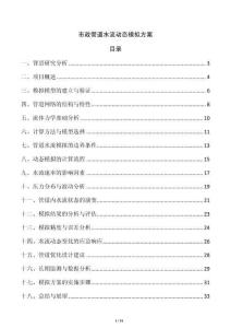 市政管道水流動(dòng)態(tài)模擬方案