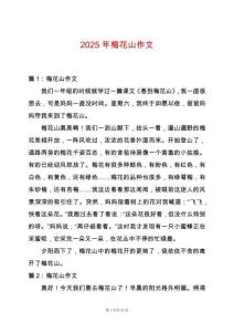 2025年梅花山作文