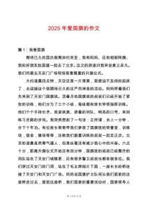 2025年愛國旗的作文