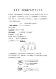 2026高中生物練習(xí)（含解析）第1單元  第6講　細(xì)胞器之間的分工合作