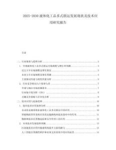 2025-2030液體化工品多式聯(lián)運(yùn)發(fā)展現(xiàn)狀及技術(shù)應(yīng)用研究報告