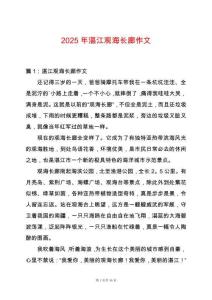 2025年湛江觀海長(zhǎng)廊作文