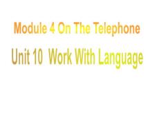 六年级英语上册 Unit10 Work With Language