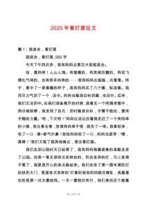 2025年看燈展征文