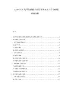 2025-2030光纖傳感技術(shù)應(yīng)用領(lǐng)域拓展與市場增長預(yù)測分析