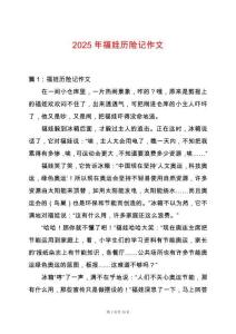 2025年福娃歷險記作文