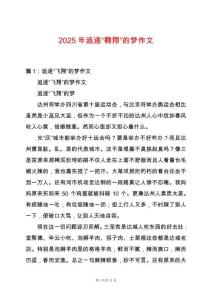 2025年追逐“翱翔”的夢作文