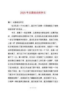 2025年點面結(jié)合的作文