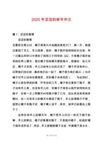 2025年澀澀的新年作文
