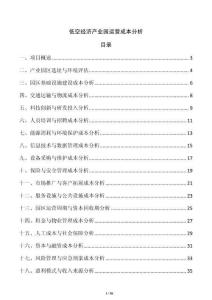 低空經(jīng)濟(jì)產(chǎn)業(yè)園運(yùn)營(yíng)成本分析