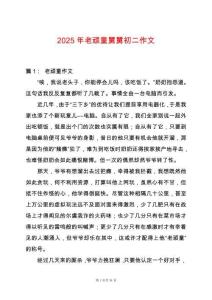 2025年老頑童舅舅初二作文