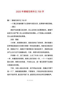 2025年柳暗花明作文700字