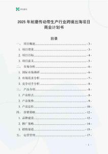 2025年耐磨傳動(dòng)帶生產(chǎn)行業(yè)跨境出海項(xiàng)目商業(yè)計(jì)劃書
