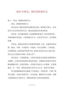 2025年淮北，絢爛的明珠作文