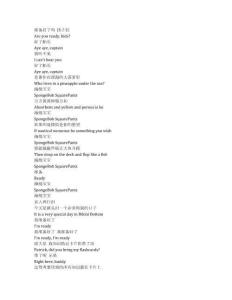 SpongeBob SquarePants《海綿寶寶（1999）》第四季第十七集完整中英文對照劇本
