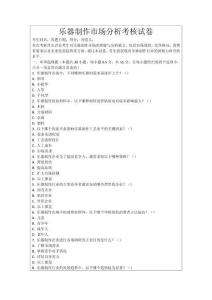 樂器制作市場分析考核試卷